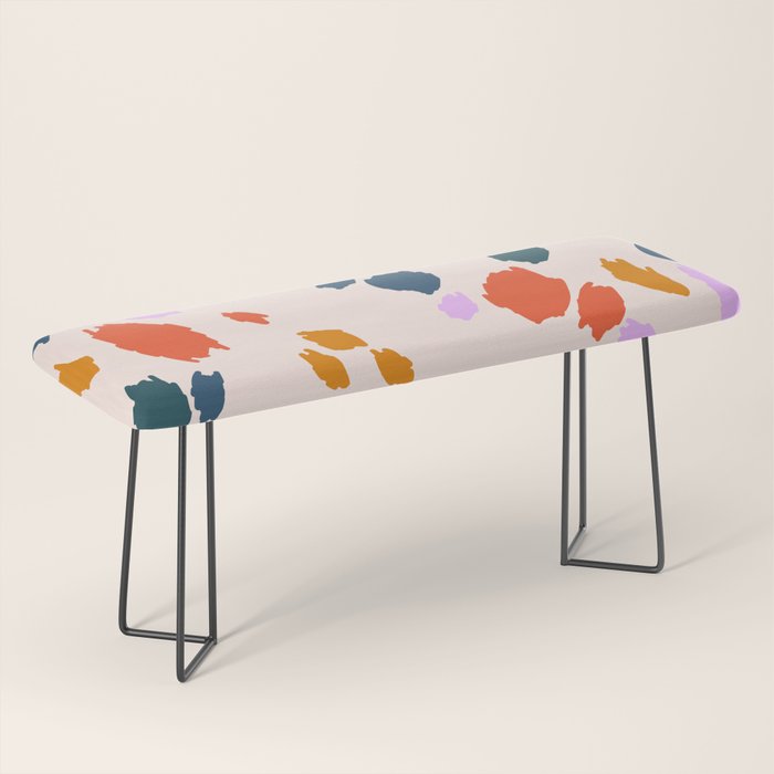 Rainbow Animal Print  Bench Gallery Image 1