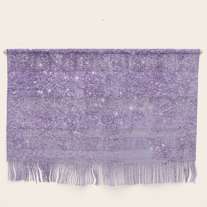 Modern elegant lavender lilac glitter marble Wall Hanging Gallery Image 1