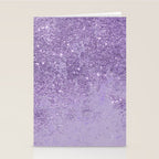 Modern elegant lavender lilac glitter marble Stationery Card Gallery Image 2
