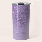 Modern elegant lavender lilac glitter marble Travel Mug Gallery Image 1
