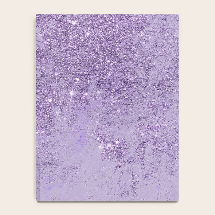 Modern elegant lavender lilac glitter marble Notebook Gallery Image 4
