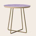 Modern elegant lavender lilac glitter marble Side Table Gallery Image 1