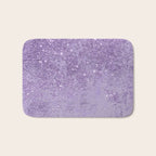 Modern elegant lavender lilac glitter marble Bath Mat Gallery Image 1