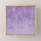 Modern elegant lavender lilac glitter marble Mini Art Print Gallery Image 1