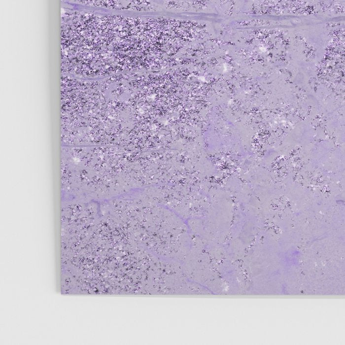 Modern elegant lavender lilac glitter marble Poster Gallery Image 3