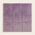 Modern elegant lavender lilac glitter marble Wood Wall Art Gallery Image 1