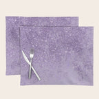 Modern elegant lavender lilac glitter marble Placemat Gallery Image 1