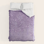 Modern elegant lavender lilac glitter marble Duvet Cover Gallery Image 6