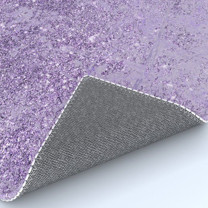 Modern elegant lavender lilac glitter marble Rug Gallery Image 4