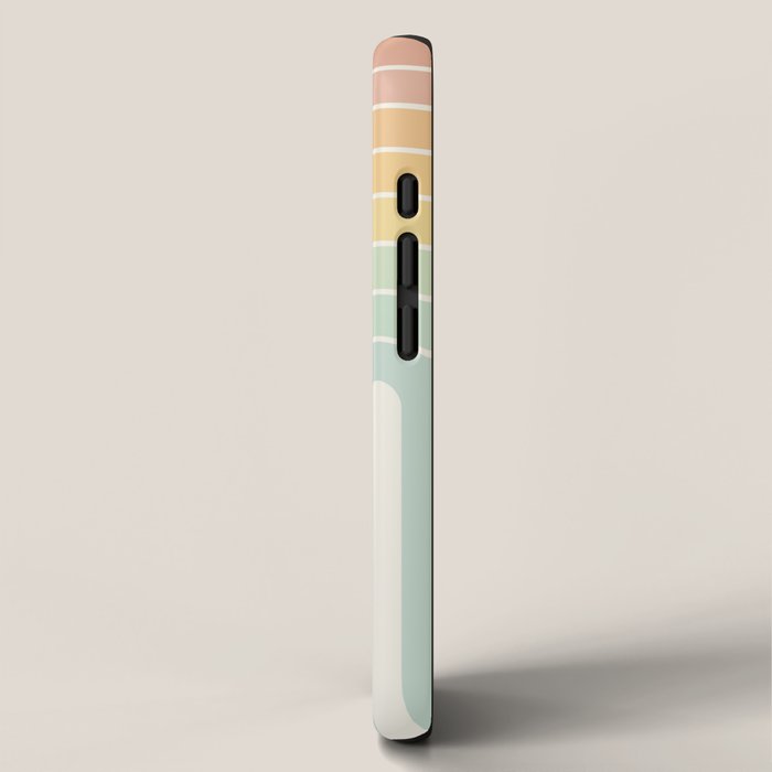 Gradient Arch XIV Pastel Mid Century Modern Rainbow iPhone Case Gallery Image 2