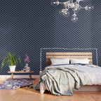 Bows & Ribbons Pattern XLII Dark Navy Blue Wallpaper Gallery Image 3