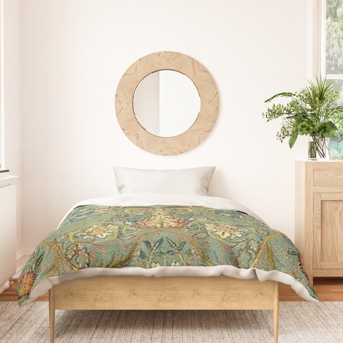 William Morris Antique Acanthus Floral Duvet Cover Gallery Image 3