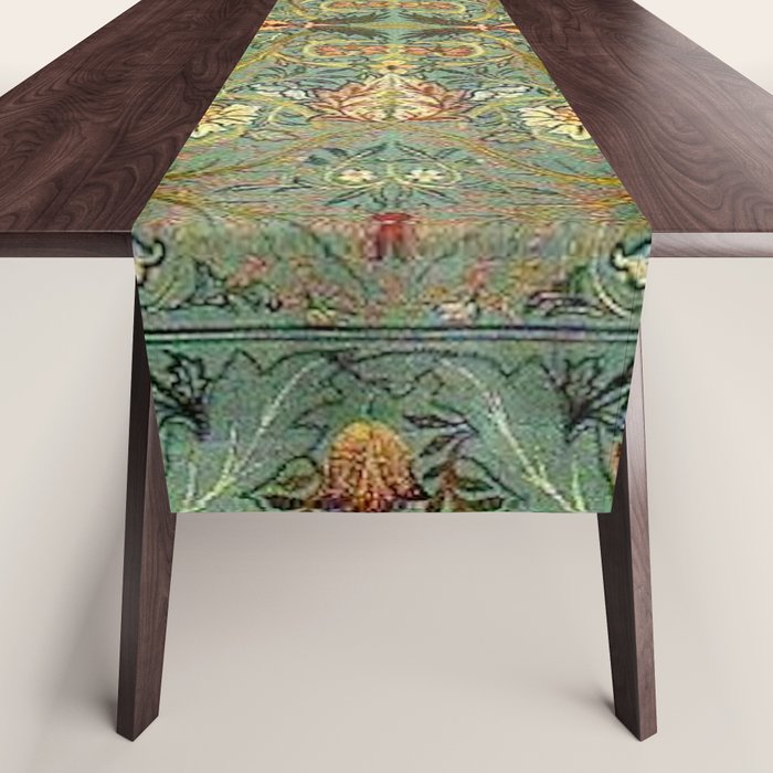 William Morris Antique Acanthus Floral Table Runner Gallery Image 1