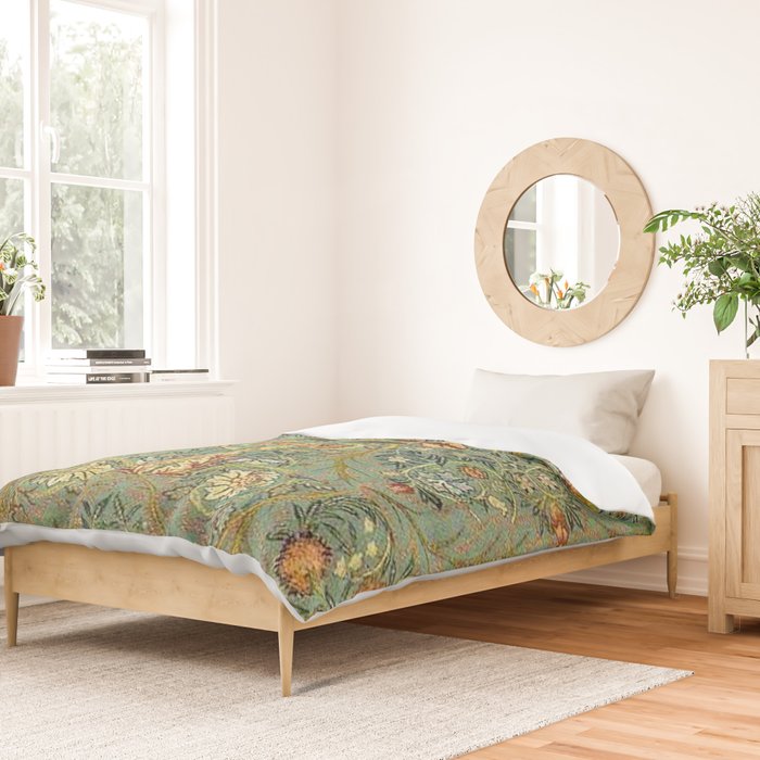 William Morris Antique Acanthus Floral Duvet Cover Gallery Image 2