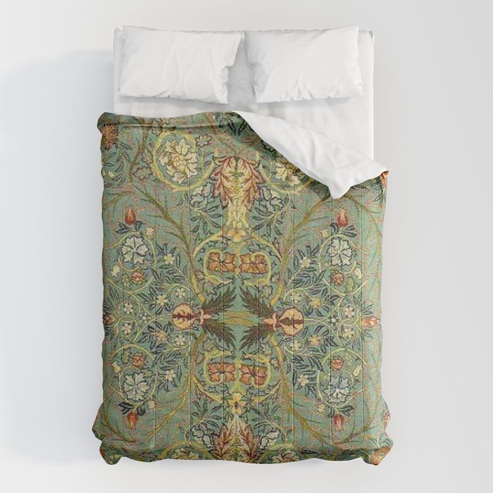 William Morris Antique Acanthus Floral Comforter Gallery Image 1