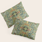 William Morris Antique Acanthus Floral Pillow Sham Gallery Image 3