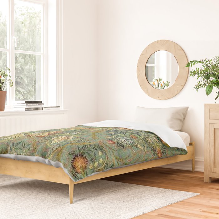 William Morris Antique Acanthus Floral Duvet Cover Gallery Image 2