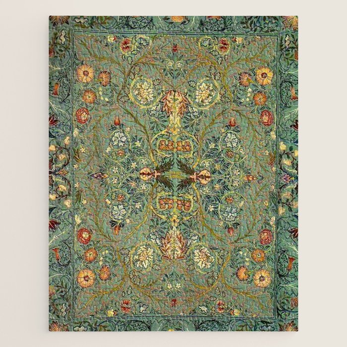 William Morris Antique Acanthus Floral Jigsaw Puzzle Gallery Image 1