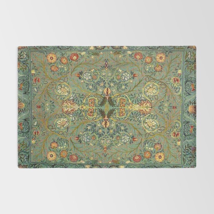 William Morris Antique Acanthus Floral Rug Gallery Image 2