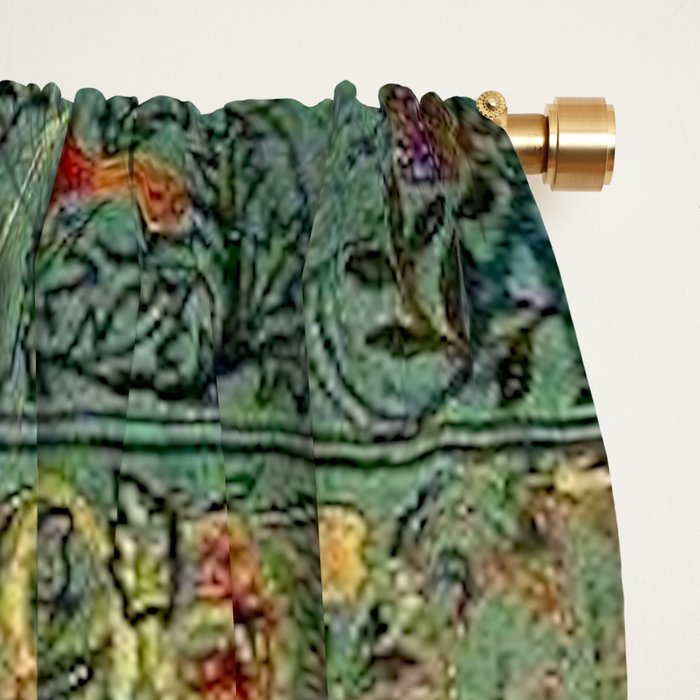 William Morris Antique Acanthus Floral Window Curtain Gallery Image 2