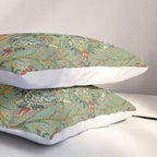 William Morris Antique Acanthus Floral Pillow Sham Gallery Image 3