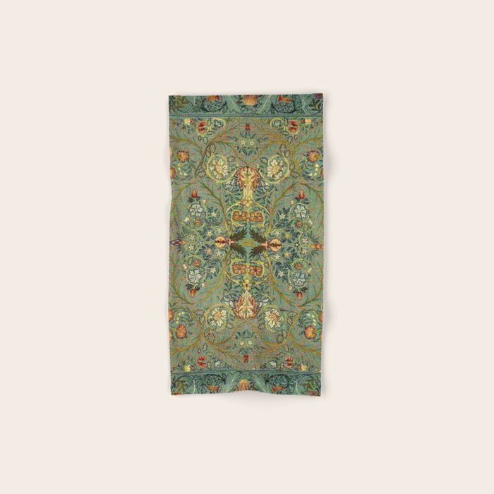 William Morris Antique Acanthus Floral Hand & Bath Towel Gallery Image 1
