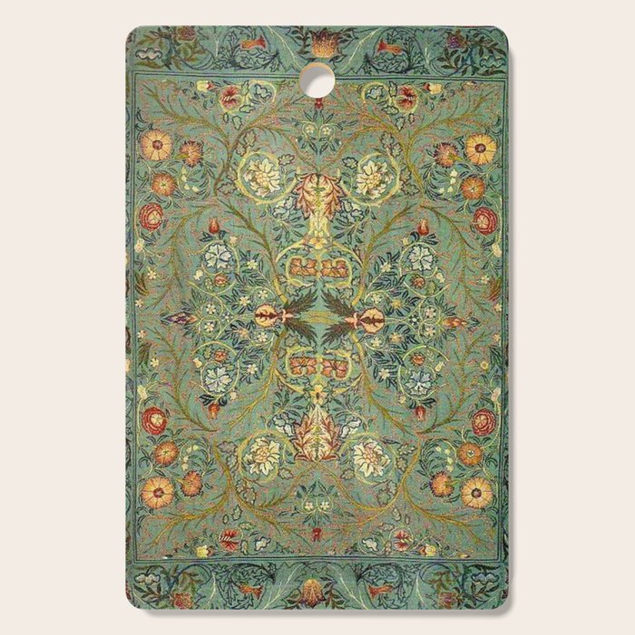 William Morris Antique Acanthus Floral Cutting Board Gallery Image 1