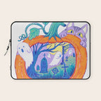 Halloween Pumpkin Graveyard Laptop Sleeve Gallery Image 1