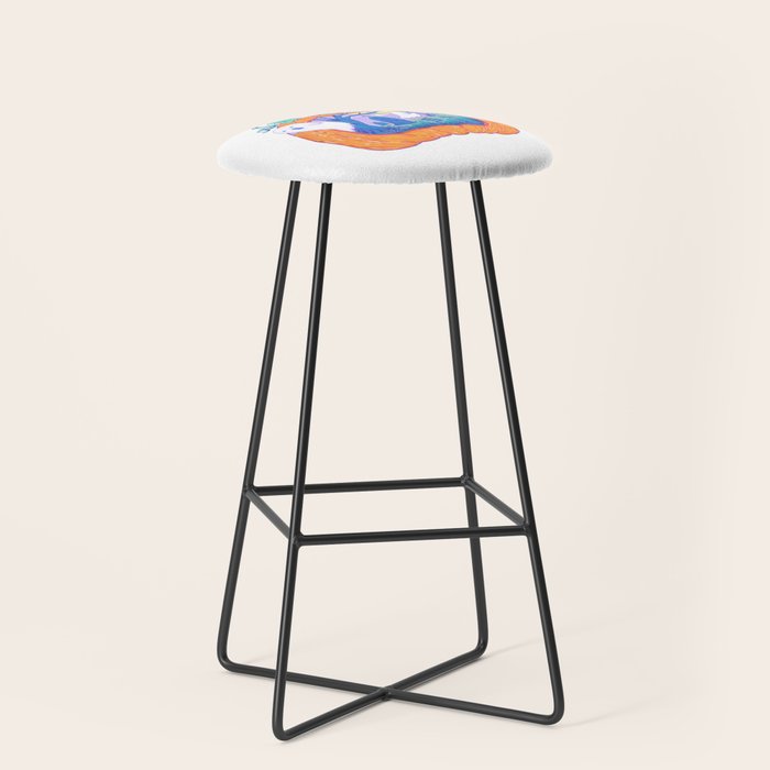 Halloween Pumpkin Graveyard Stool