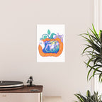 Halloween Pumpkin Graveyard Poster Gallery Image 2