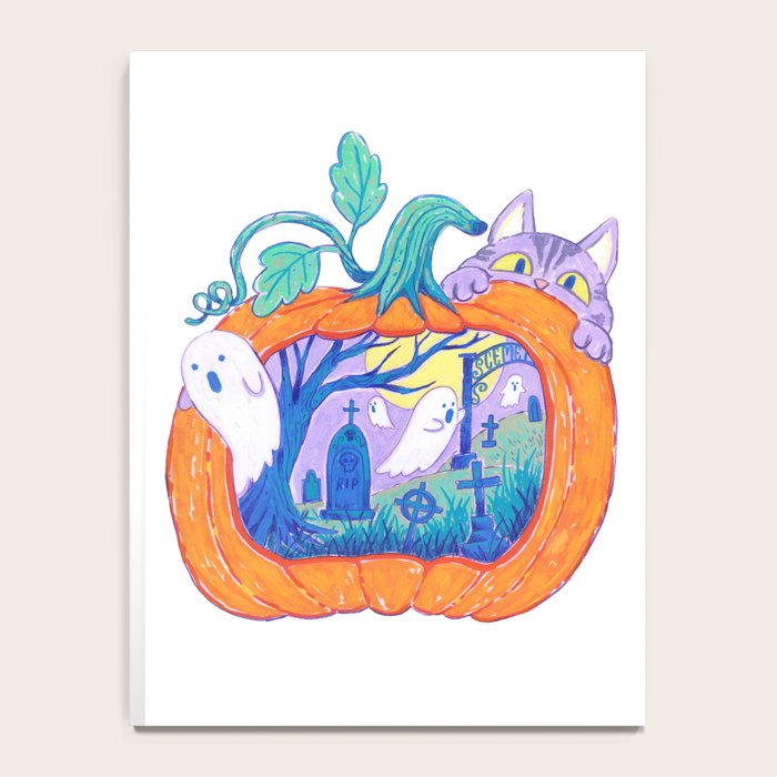 Halloween Pumpkin Graveyard Notebook Gallery Image 4