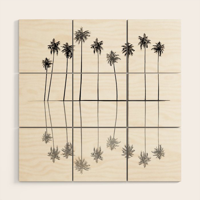 Palm Reflections II Wood Wall Art Gallery Image 1