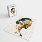 Minimal Collage Floral Portrait 4 Jigsaw Puzzle Gallery Image 2