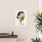 Minimal Collage Floral Portrait 4 Poster Gallery Image 2