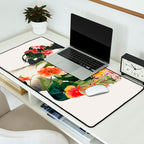 Minimal Collage Floral Portrait 4 Desk Mat Gallery Image 2