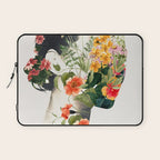 Minimal Collage Floral Portrait 4 Laptop Sleeve Gallery Image 1