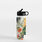 Minimal Collage Floral Portrait 4 Water Bottle Gallery Image 1