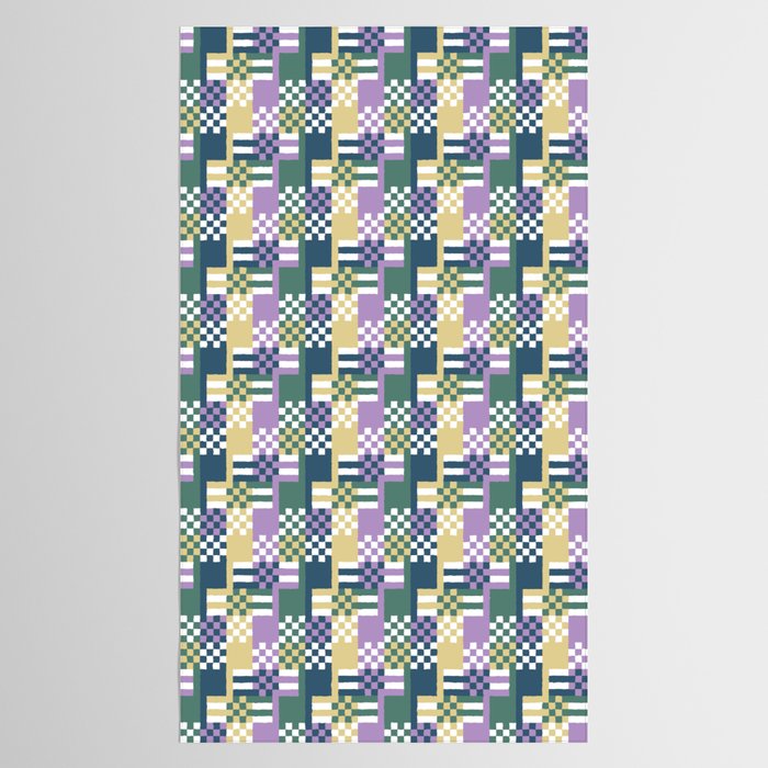 Abstract Block Mosaic R Tablecloth Gallery Image 2