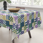 Abstract Block Mosaic R Tablecloth Gallery Image 3