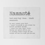 Namasté Definition  Throw Blanket Gallery Image 2