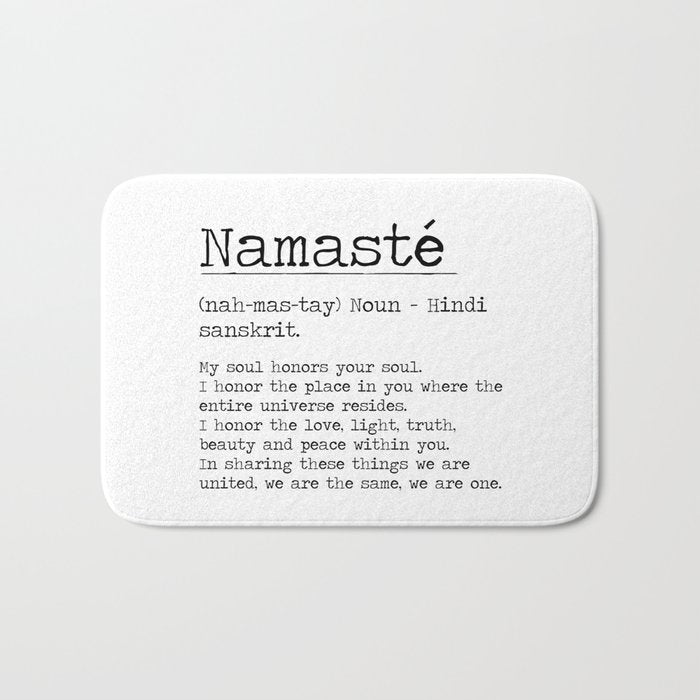 Namasté Definition  Bath Mat Gallery Image 1