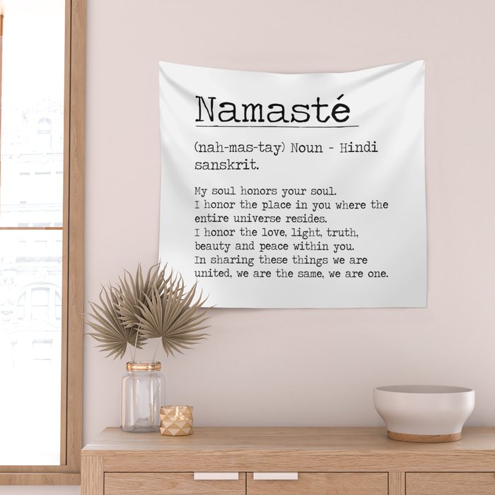 Namasté Definition  Wall Tapestry Gallery Image 2