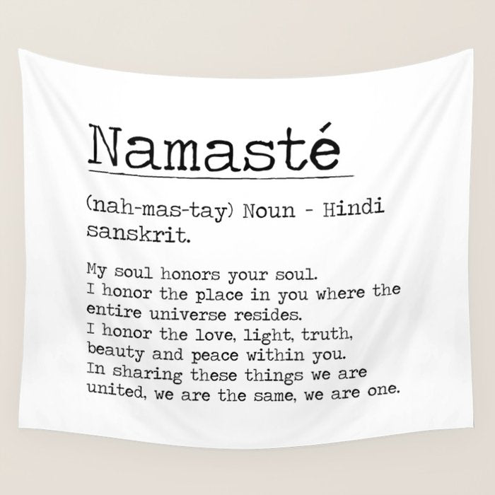 Namasté Definition  Wall Tapestry Gallery Image 1