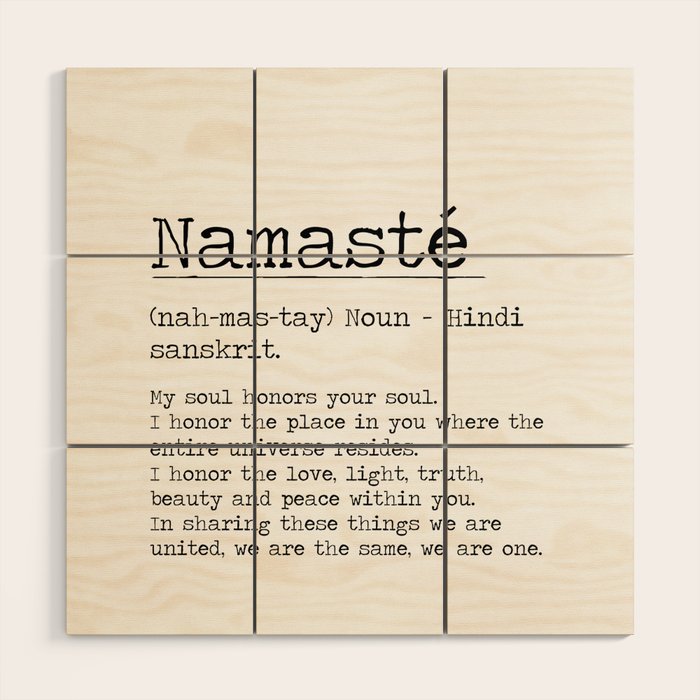 Namasté Definition  Wood Wall Art Gallery Image 1