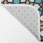 Persian Mosaic - Turquoise & Gold Palette Bath Mat Gallery Image 2