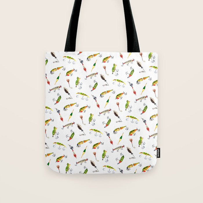 Vintage Fishing Lures Tote Bag Gallery Image 1