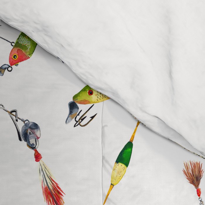 Vintage Fishing Lures Comforter Gallery Image 4