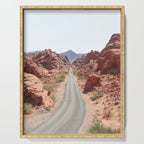 Roads Of Nevada Desert Picture | Valley Of Fire State Park Art Print | USA Travel Photography Serving Tray Gallery Image 1
