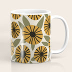 Floral Pattern / Turmeric Yellow & Green Coffee Mug Gallery Image 1