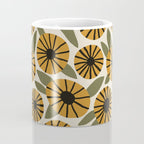 Floral Pattern / Turmeric Yellow & Green Coffee Mug Gallery Image 4